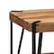 Alaterre Furniture Ryegate Natural Live Edge Solid Wood with Metal Square Coffee Table, Natural AWCC1320 - alternate 5